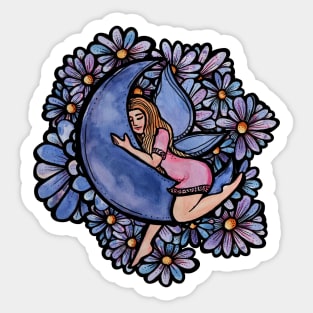 MoonChild Flowers Sticker